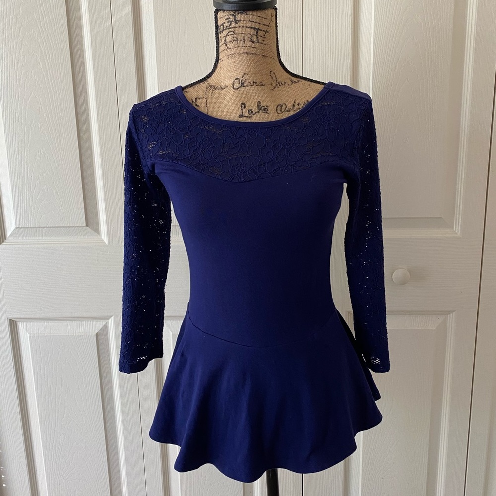 Express long sleeve peplum top